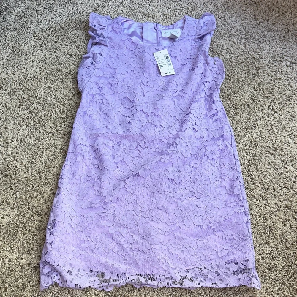 NWT Childrens Place Lavender Lace A line Sleeveless Dress size small 5/6